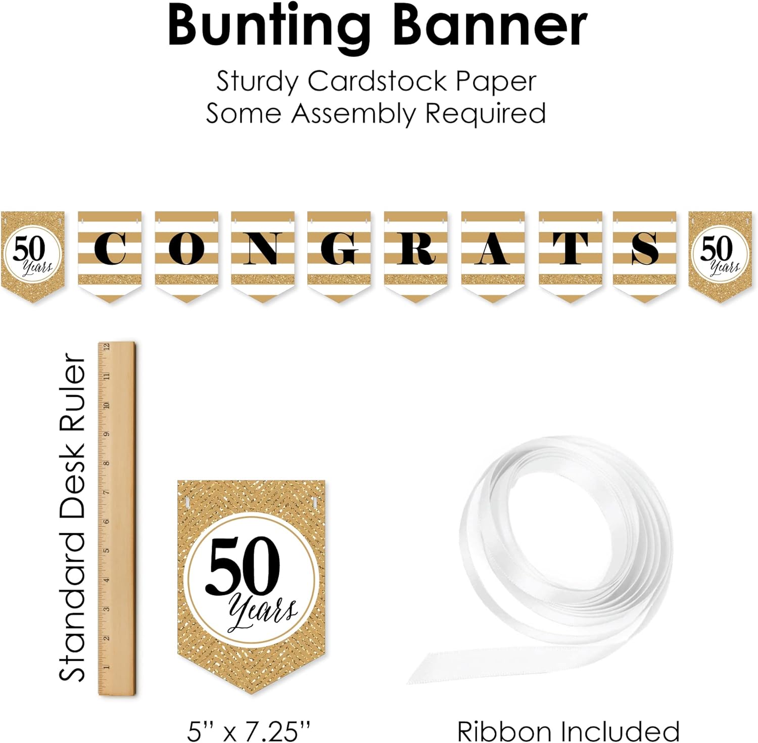 Big Dot of Happiness 50th Wedding Anniversary Party Pack Decor
