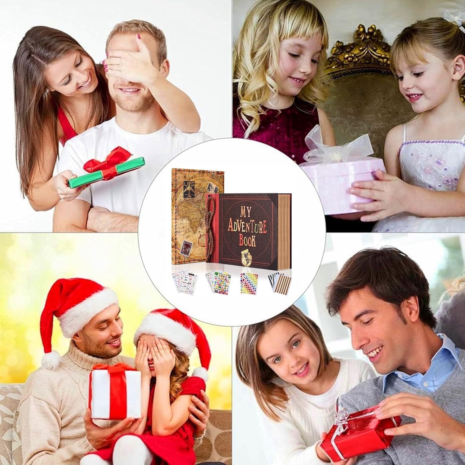 Adventure Book Diary Photo Scrapbook for Couples Travel Wedding Gift
