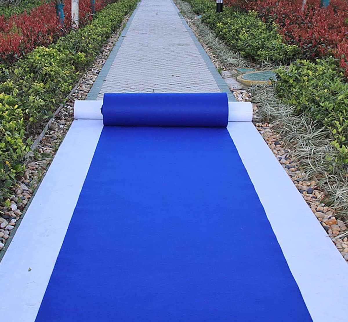 HUAHOO Royal Blue Aisle Runner Carpet for Weddings and Events