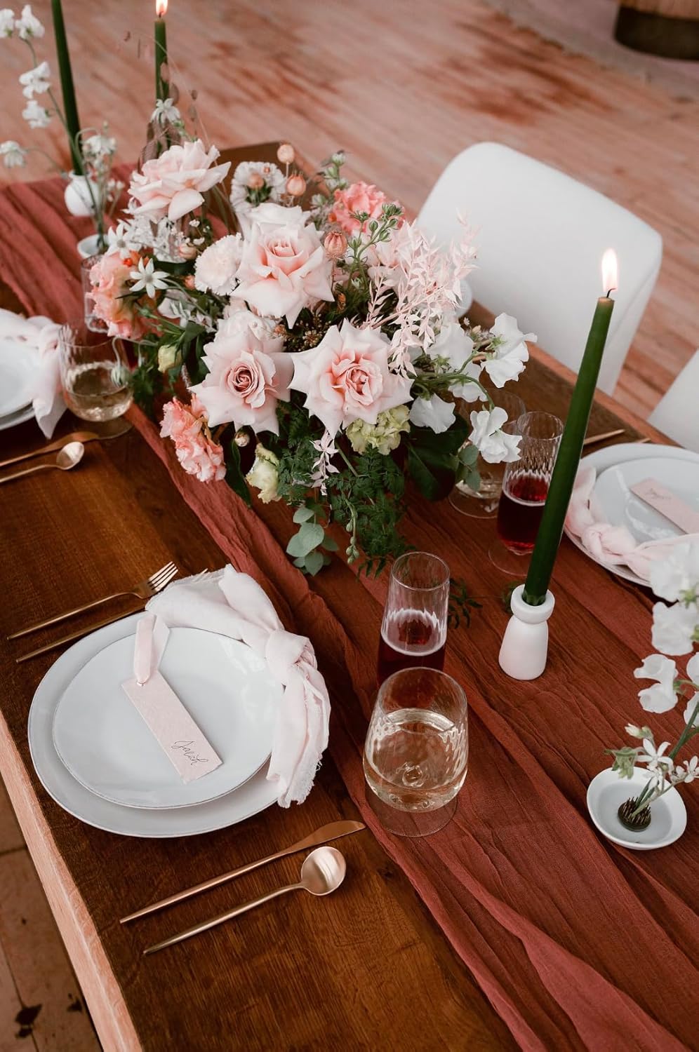 40ft Terracotta Cheesecloth Table Runner Boho Wedding Decor
