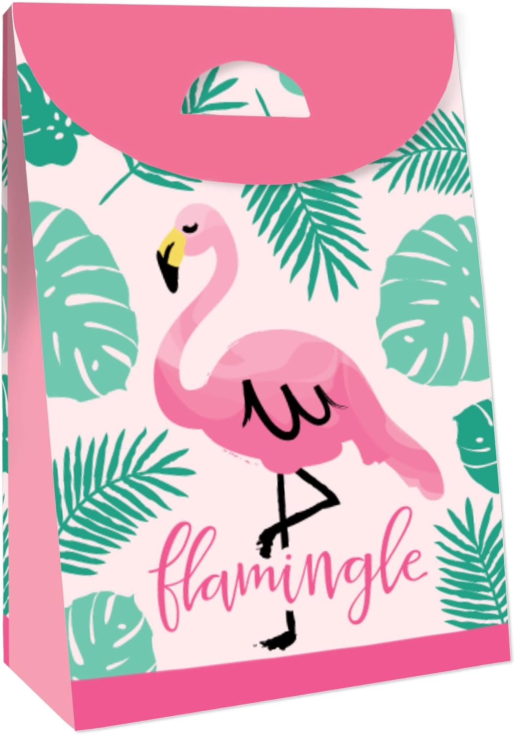 Big Dot of Happiness Pink Flamingo Party Favor Bag Set of 12