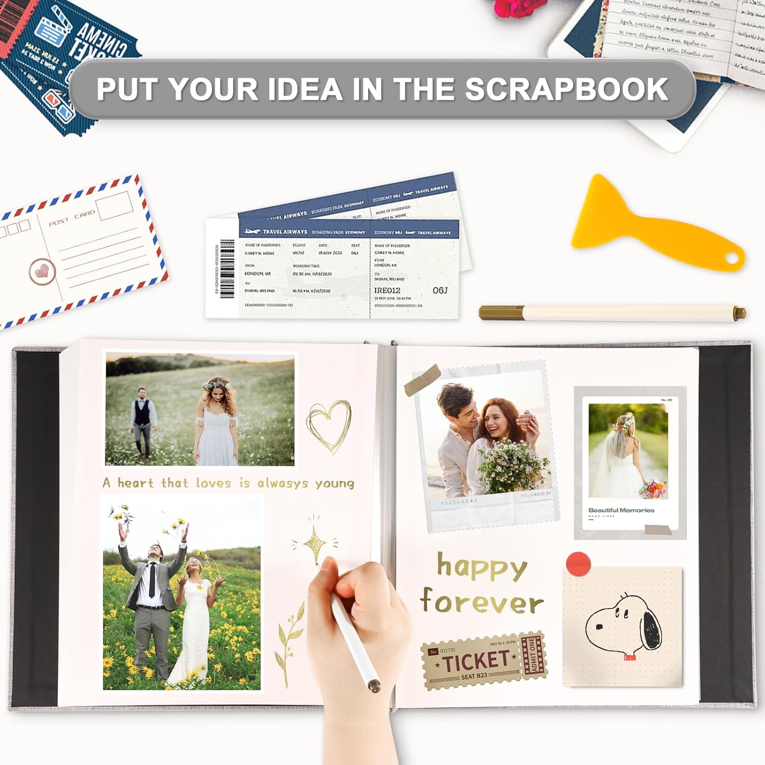 Photo Album Self Adhesive Pages for 4x6 5x7 8x10 Pictures