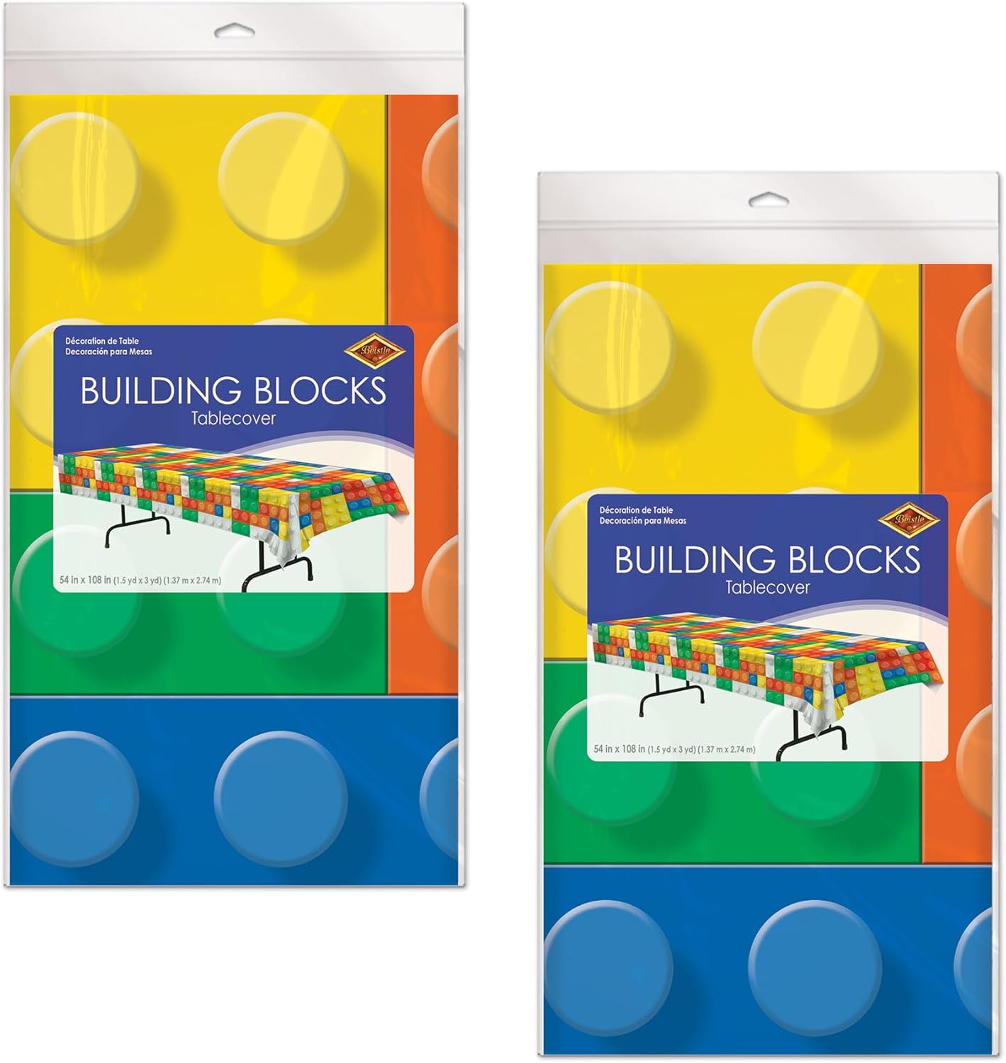 Beistle Building Blocks Table Covers 2-Pack