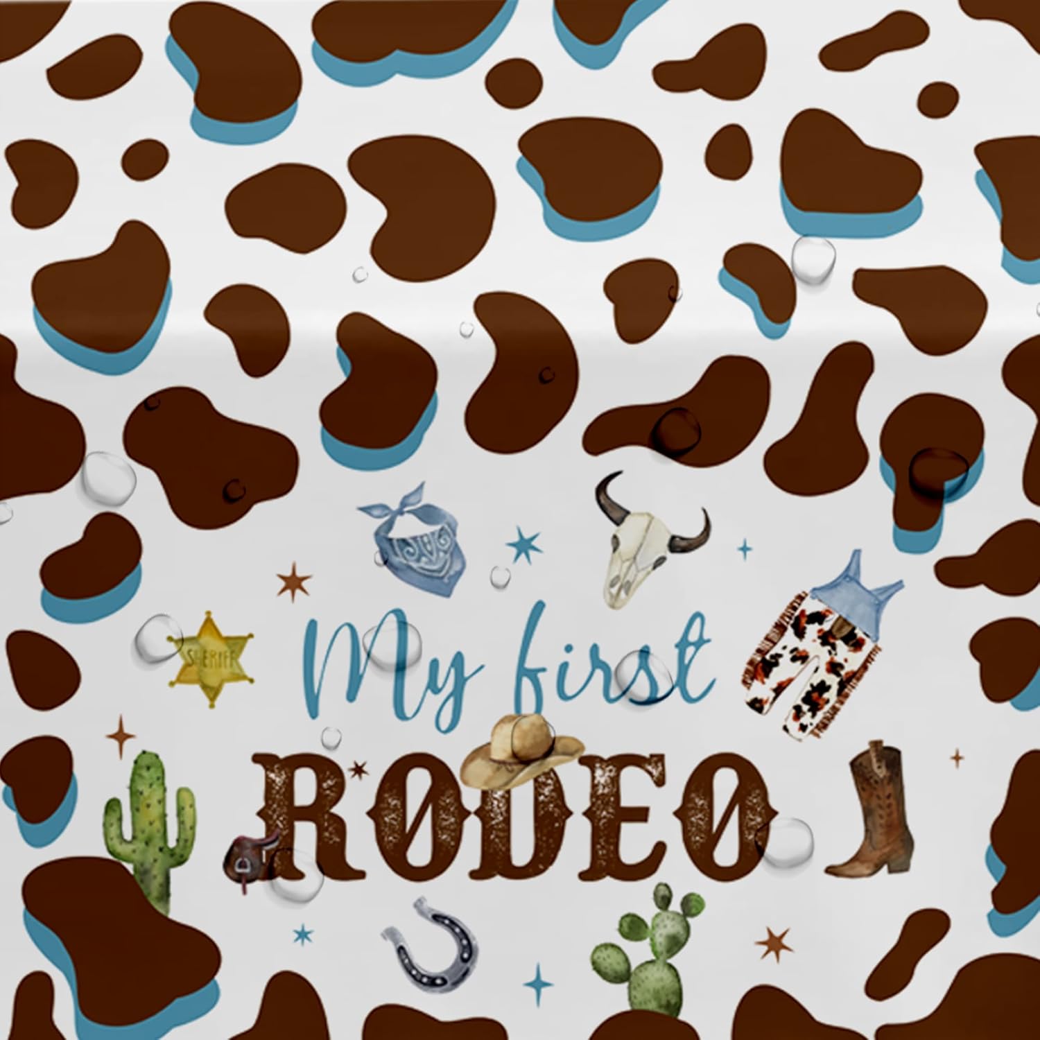 My First Rodeo Birthday Party Tablecloth Set