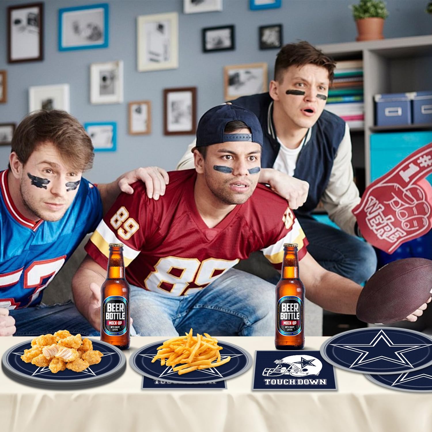40Pcs Football Party Decorations Plates and Napkins Set