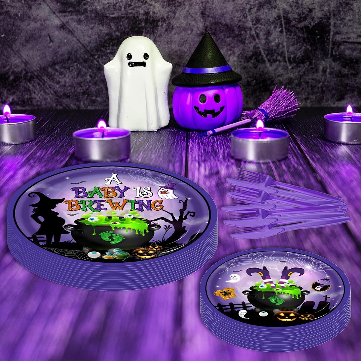 Halloween Baby Shower Decorations - 142pcs Party Set