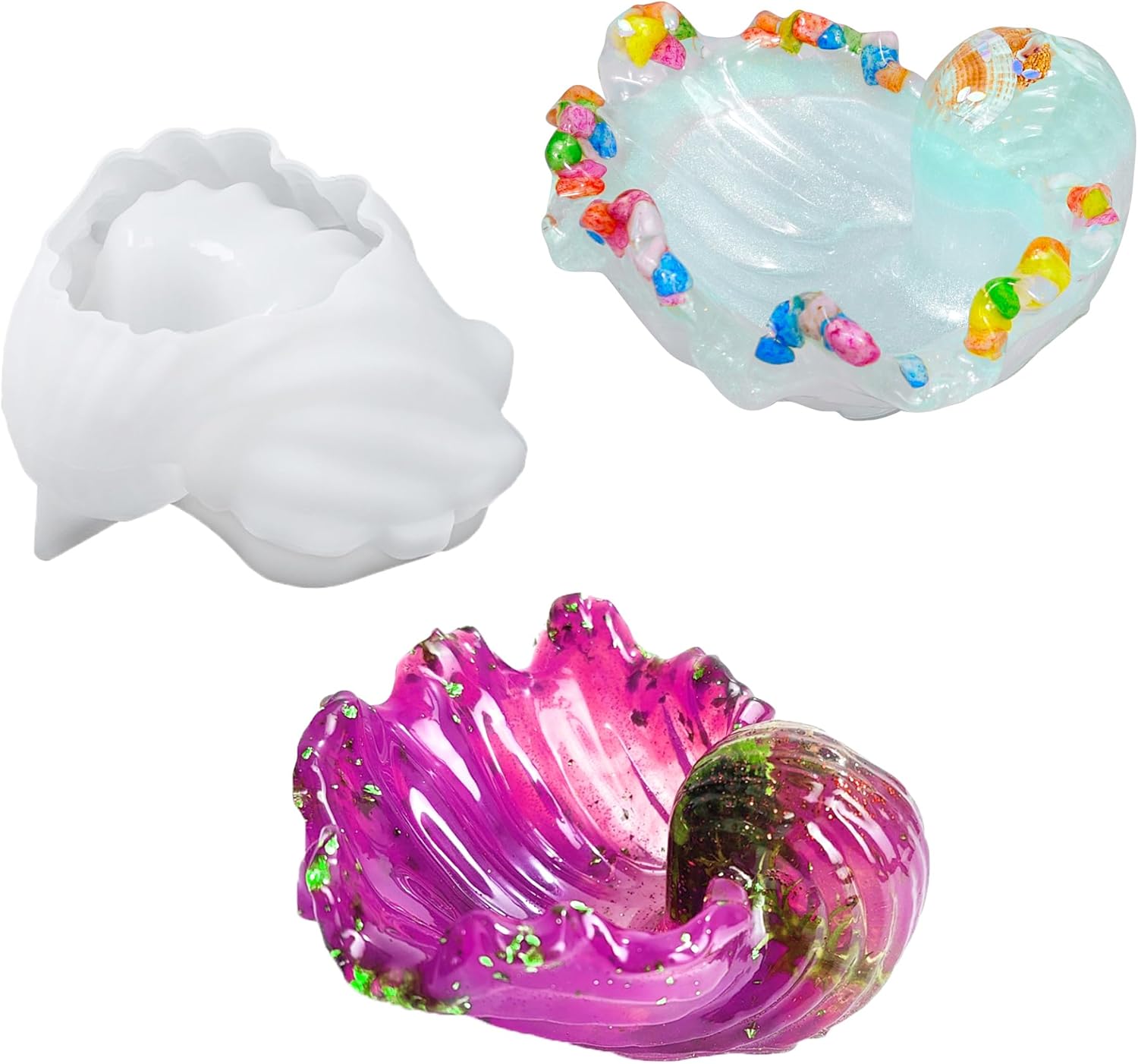 Conch Shell Resin Mold for DIY Jewelry Candle Holders