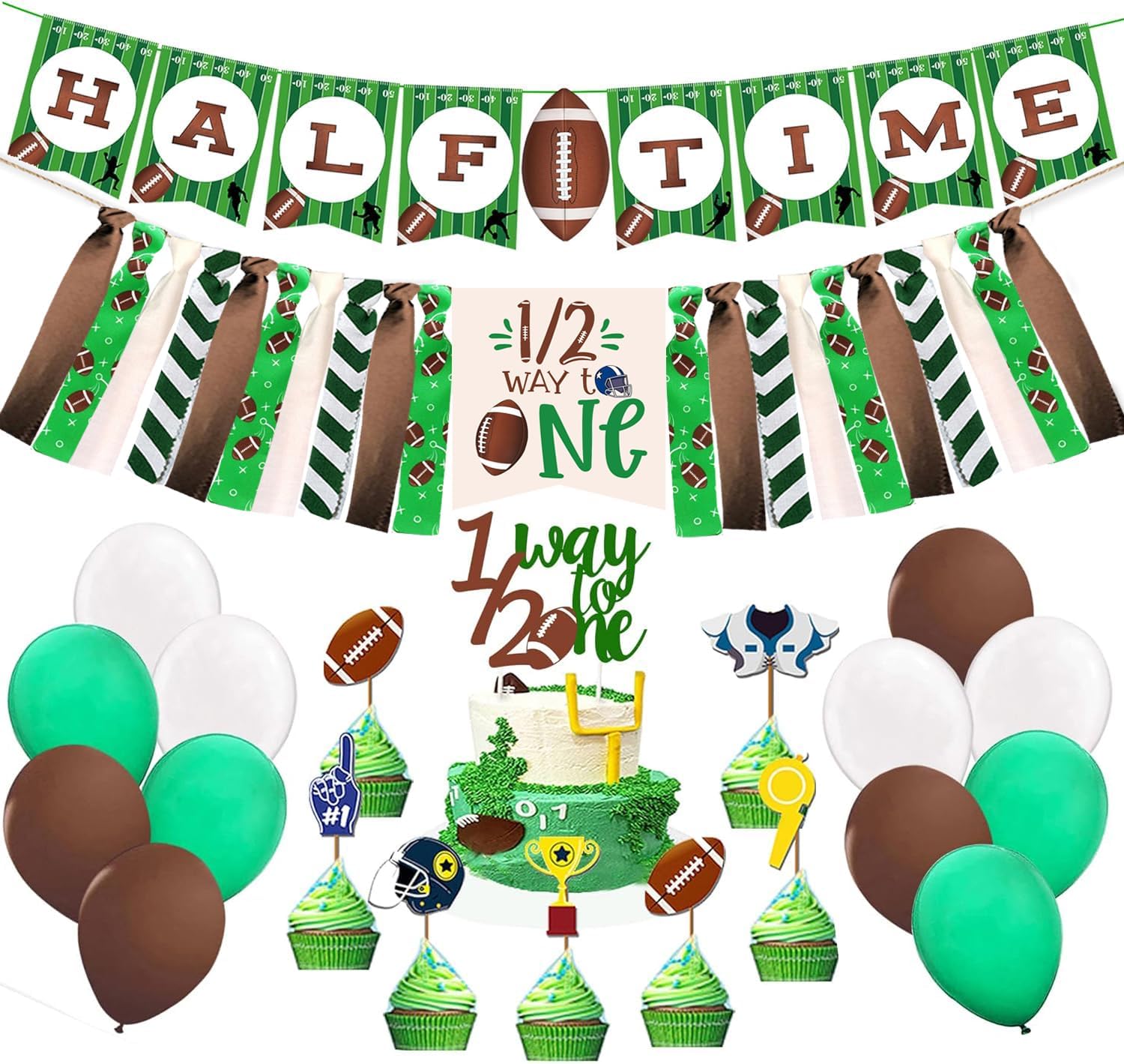 Football Half Time Banner Highchair Decor