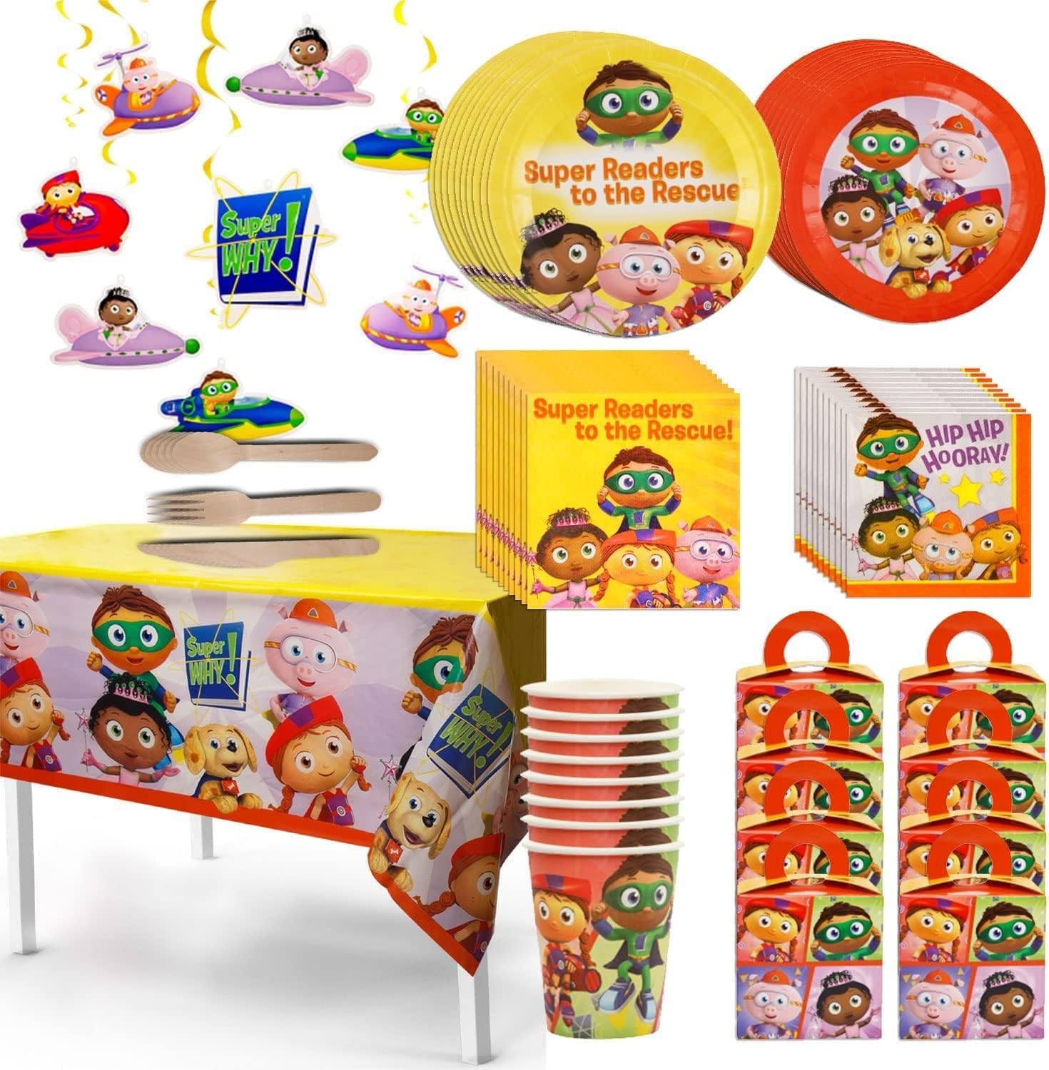 Super Why Party In A Box Complete Kit for Kids