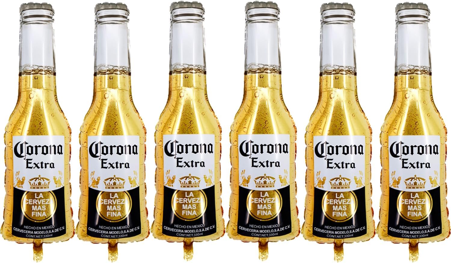 6PCS Large Beer Bottle Mylar Balloons for Party Decorations