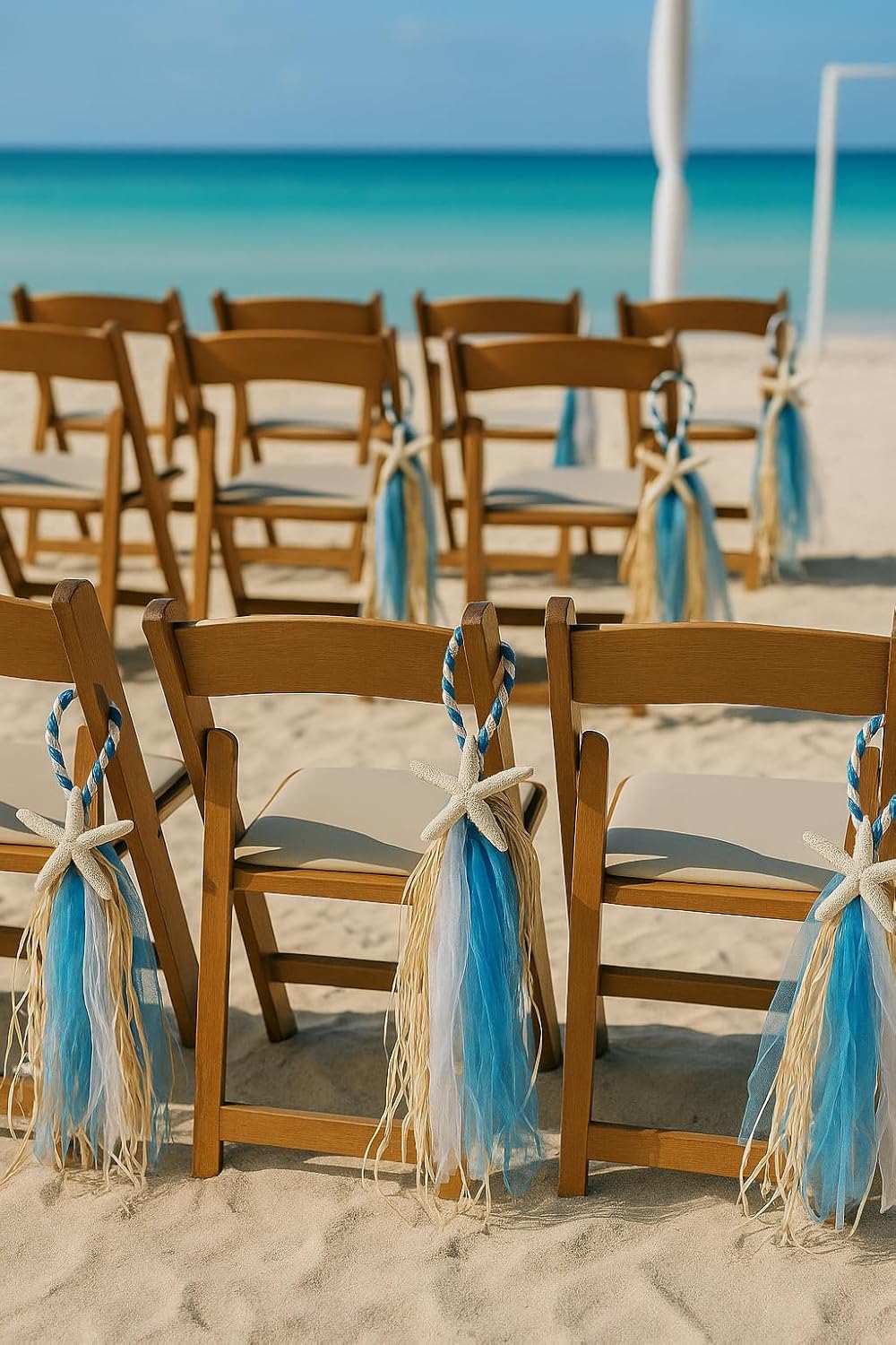 Boho Beach Wedding Aisle Runner Chair Hangers