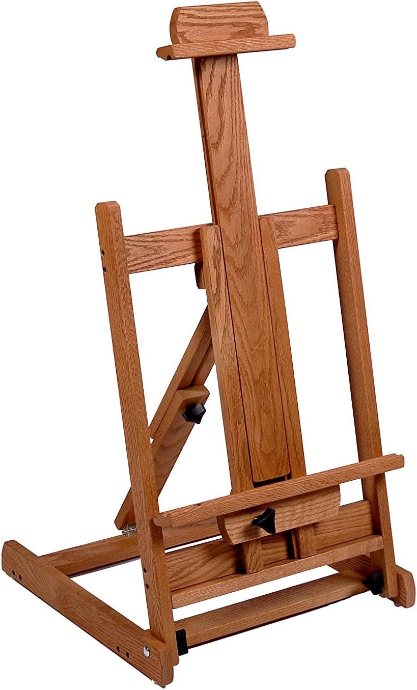 American Easel Solid Oak Table Top Easel with Golden Finish