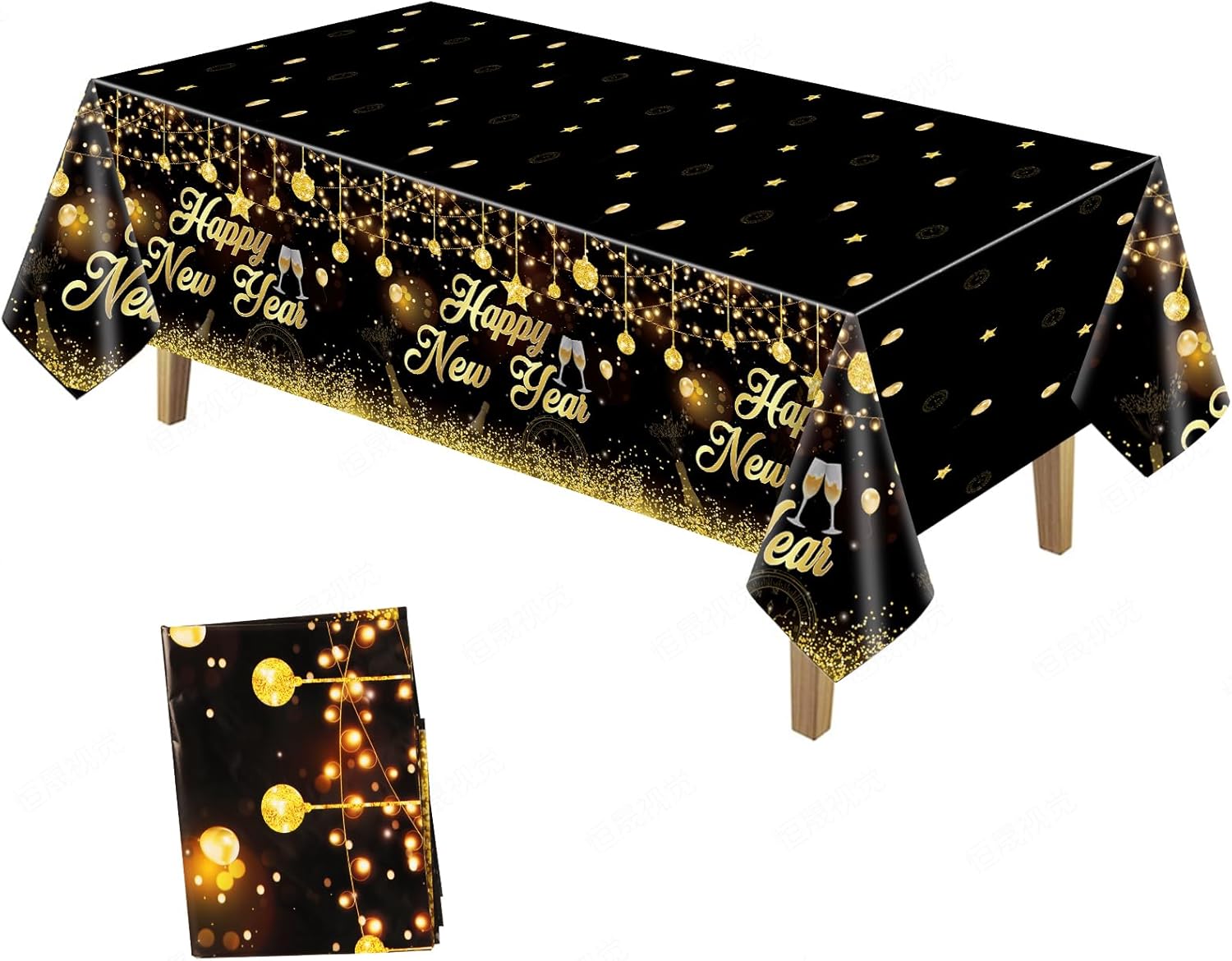 MiniRed Happy New Year Plastic Table Cover 108x54