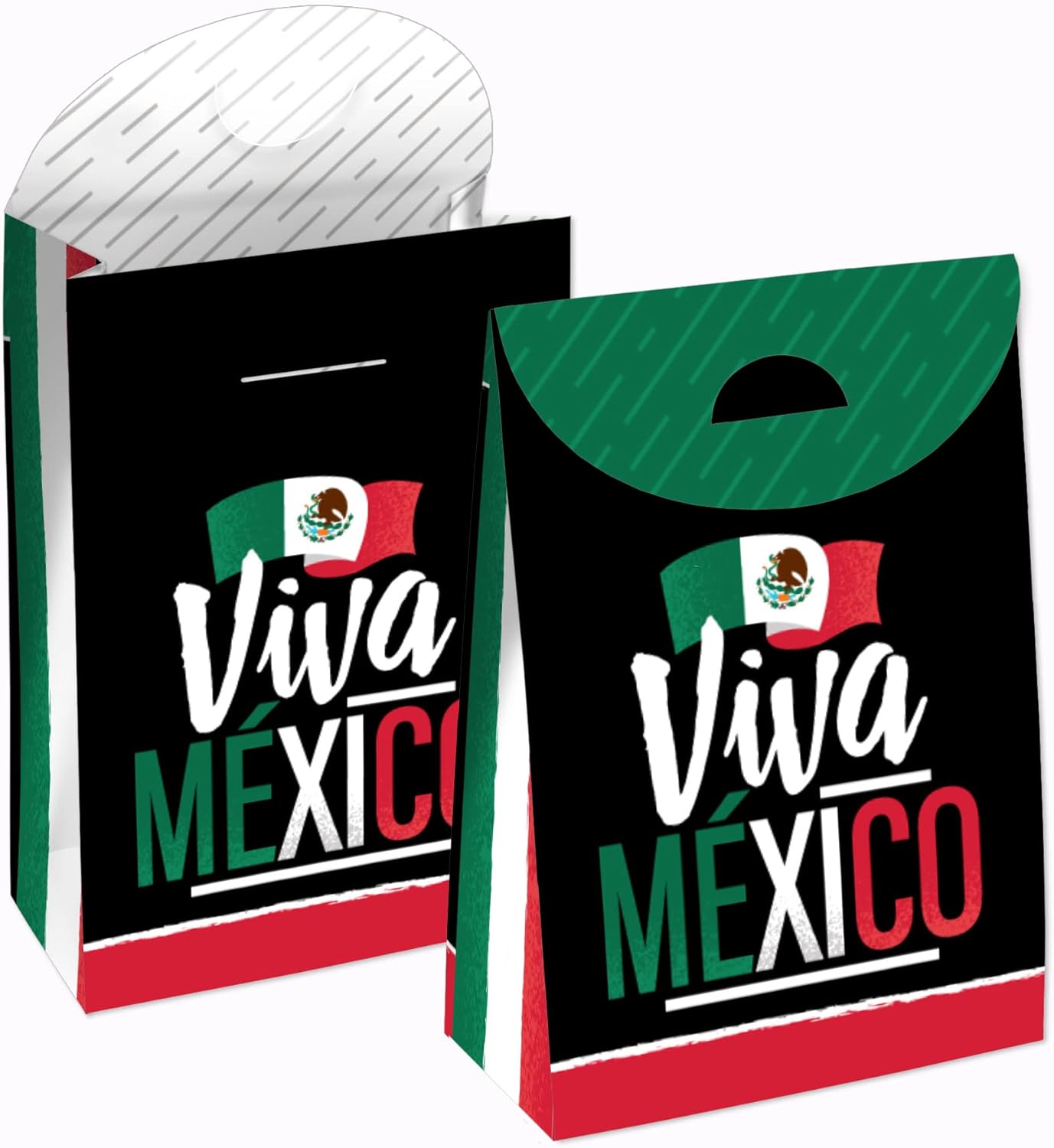 Big Dot of Happiness Viva Mexico Party Favor Bags Set of 12
