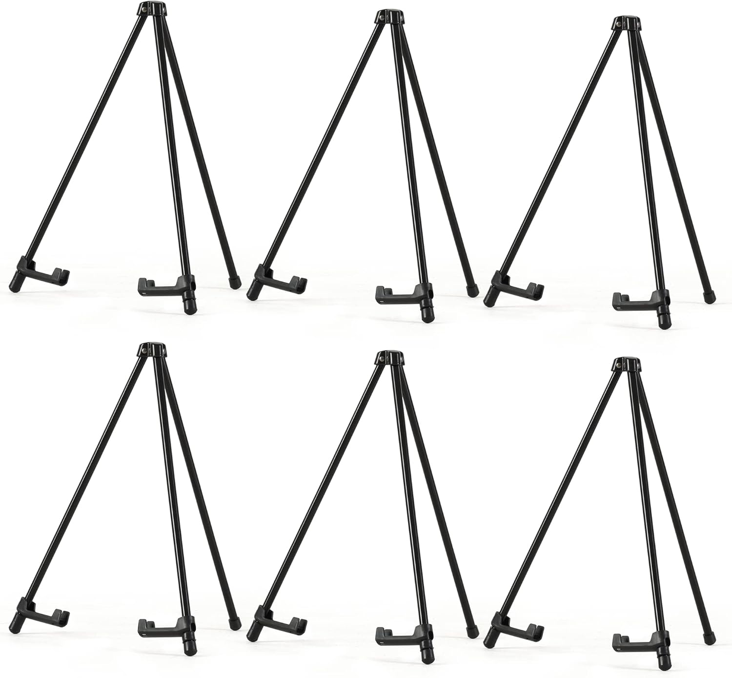 14 Inch Adjustable Tabletop Easel Stand - 6 Pack Black Steel