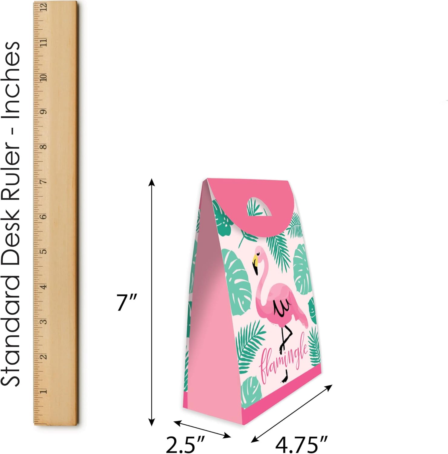 Big Dot of Happiness Pink Flamingo Party Favor Bag Set of 12