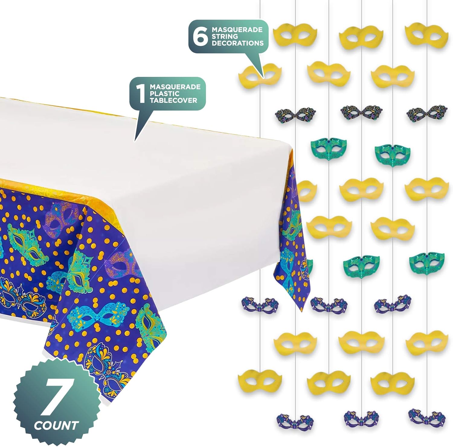 Night in Disguise Masquerade Party Supplies Set