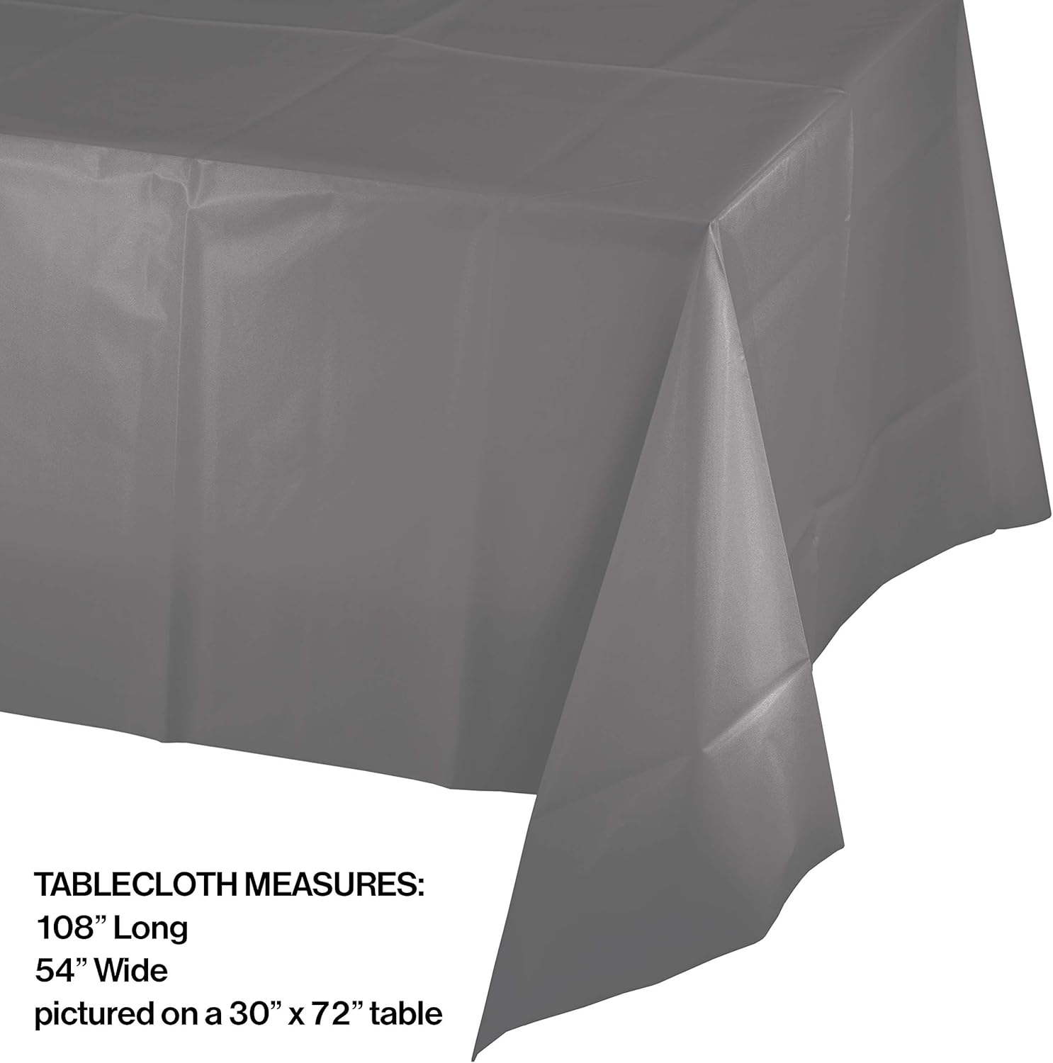 Creative Converting Tablecover PL 54 x 108 Gray