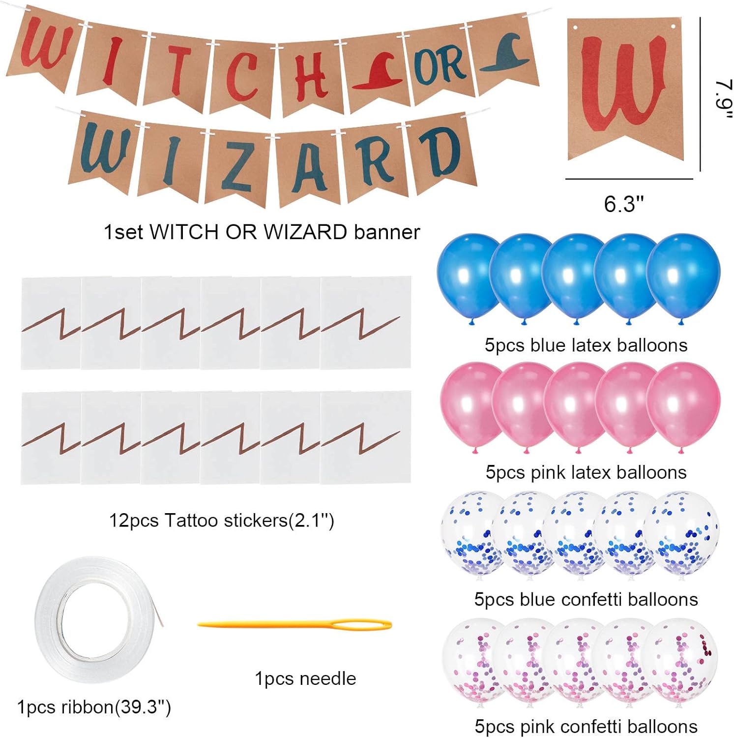 Witch Or Wizard Gender Reveal Decor Kit