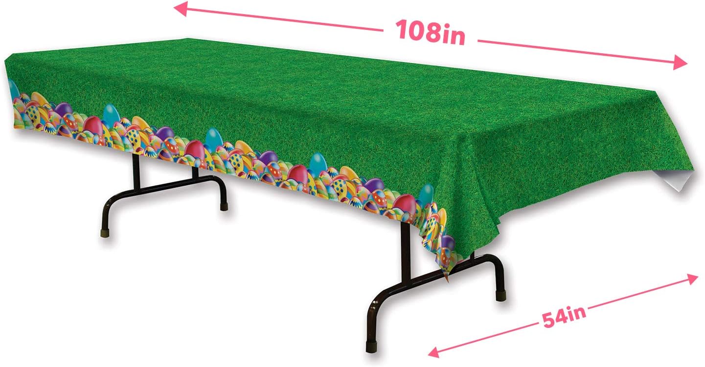 Easter Egg Tablecloth 2 Pack Set of 2 Green Decor