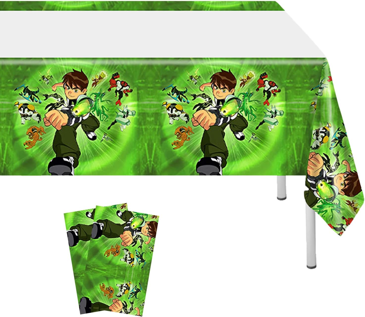 2 Pack Ben Birthday Plastic Table Covers for Kids