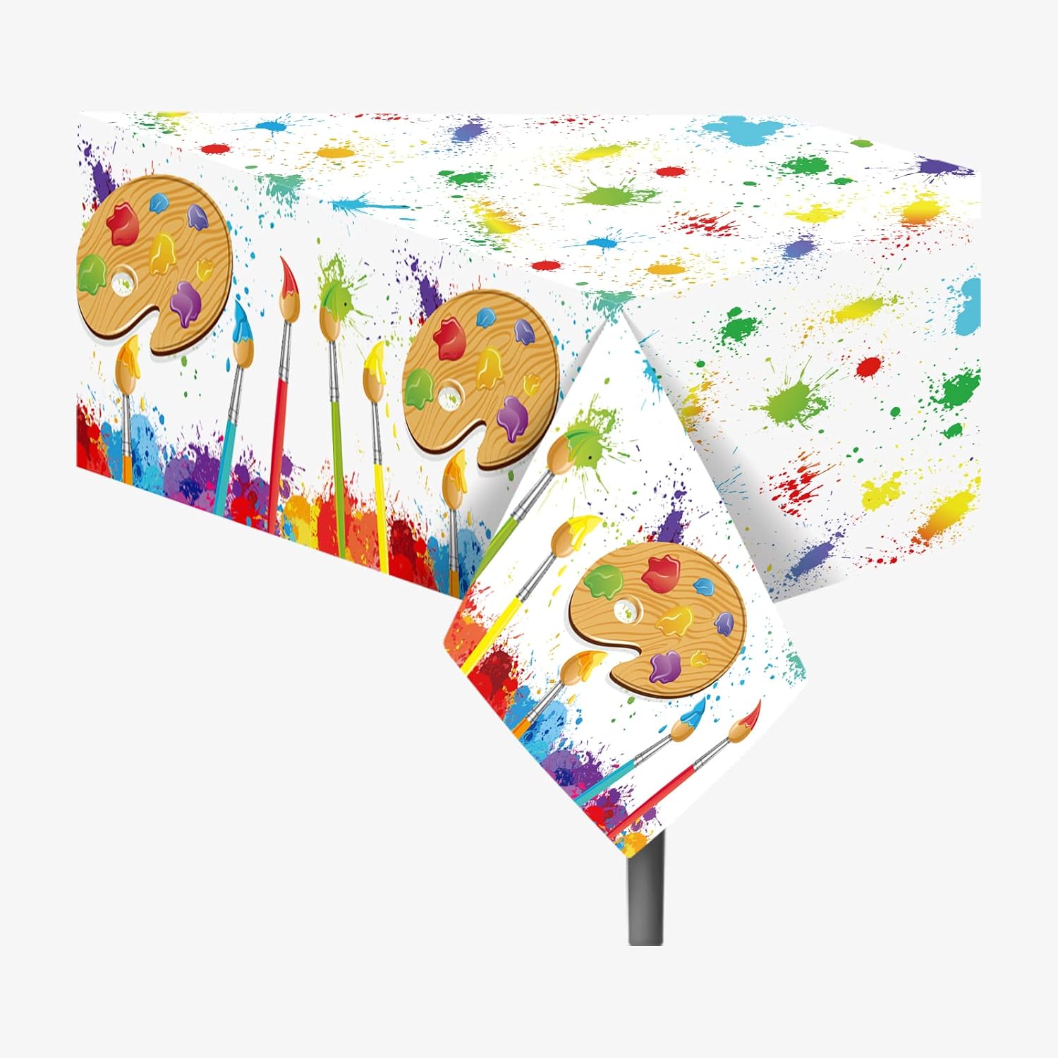 Art Paint Party Tablecloths 2 Pcs Rectangular Covers