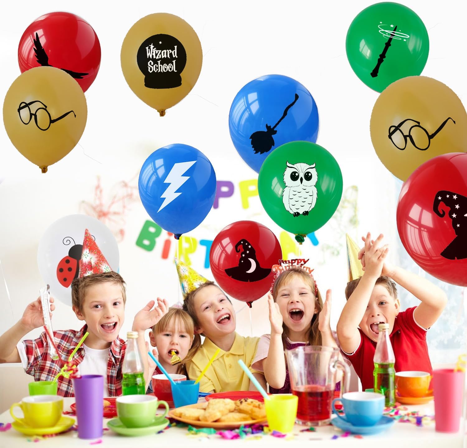20 Pcs Magical Wizard School Balloons - 12 - Birthday Party Decor
