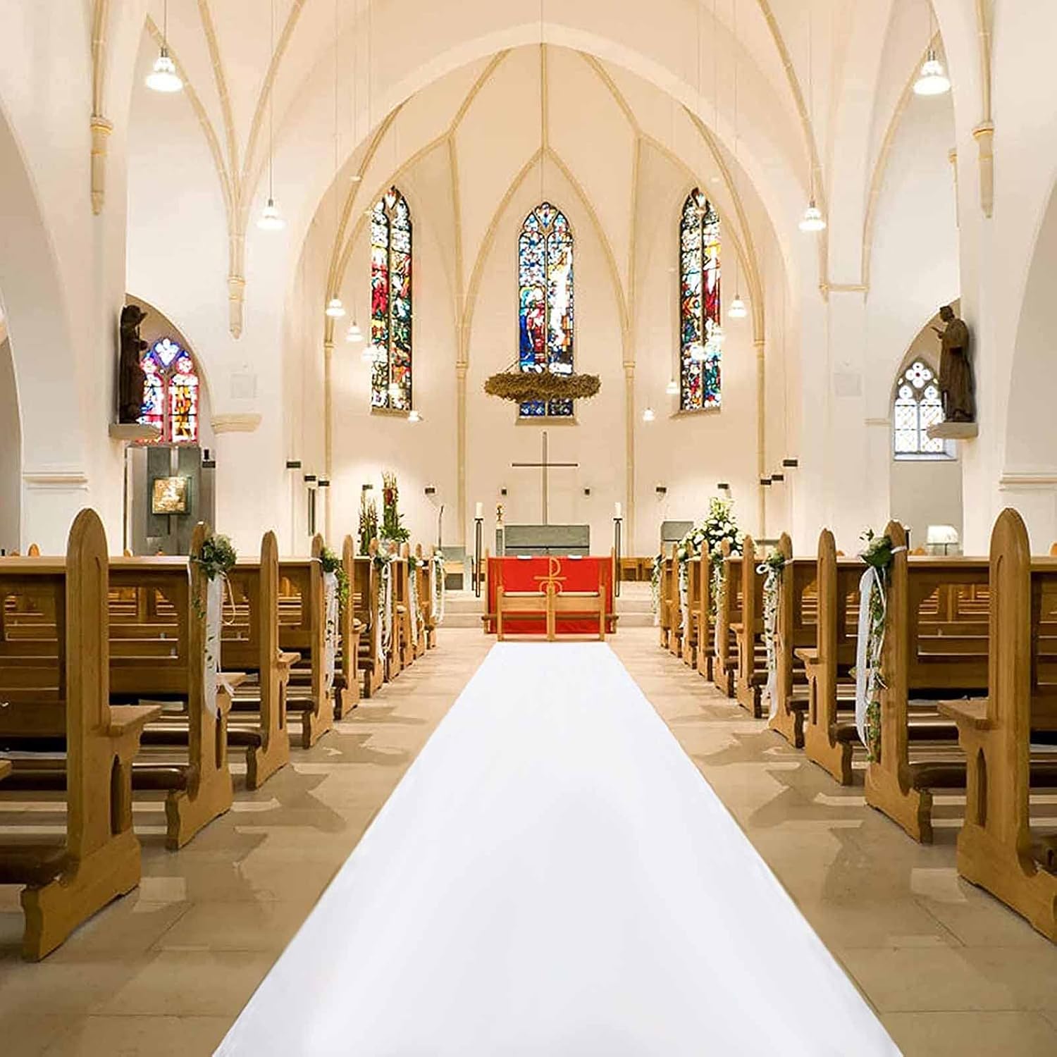 White Wedding Aisle Runner for Indoor and Outdoor Events