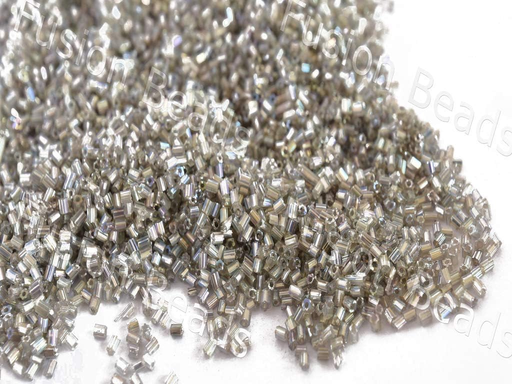 Silverline Rainbow White 2 Cut Seed Beads 25 Grams