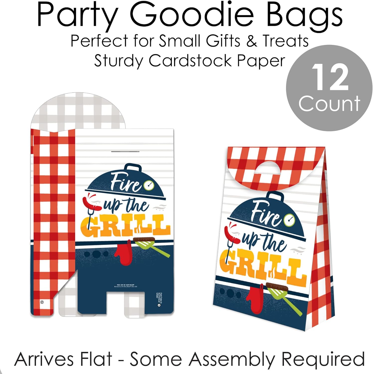 Fire Up the Grill Party Goodie Bags Set of 12