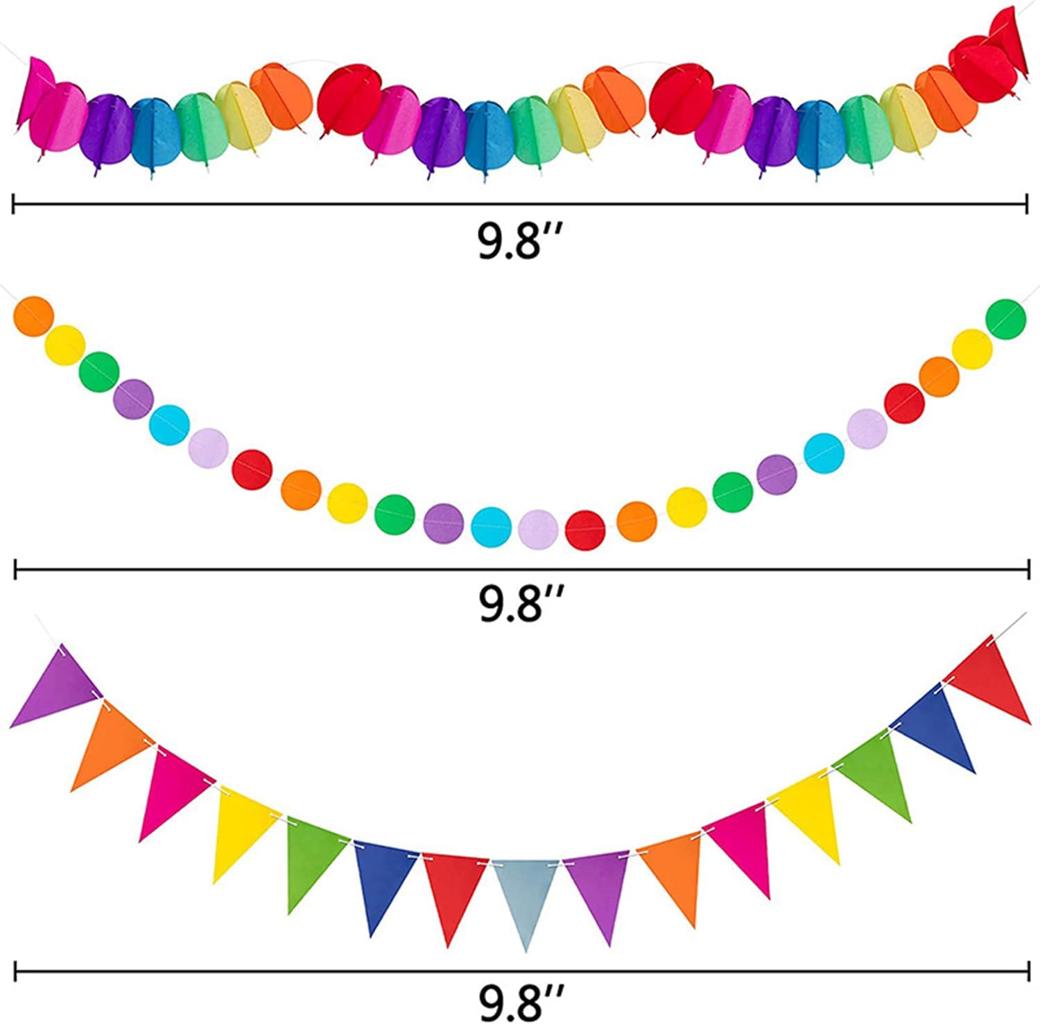 53 Piece Mexican Themed Hanging Paper Fan Decor Set