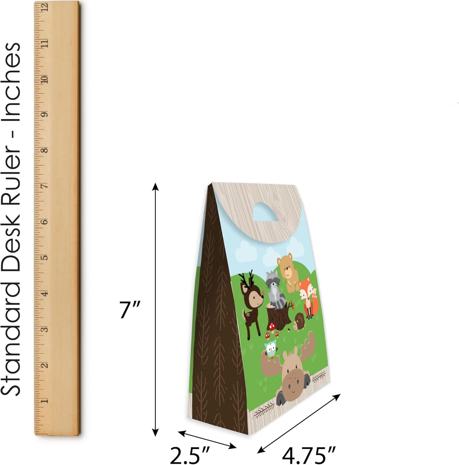 Big Dot of Happiness Woodland Creatures Party Favor Bags Set of 12