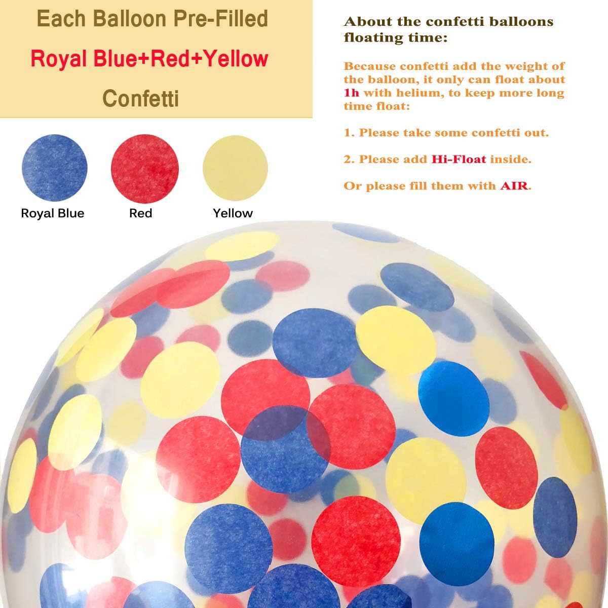 Paw Party Balloons 40 Pack 12 Inches Red Yellow Royal Blue