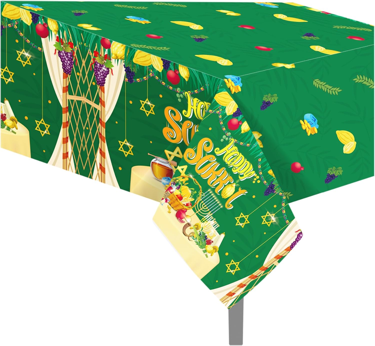 CC HOME Happy Sukkot Party Tablecloth 54x87 Inch