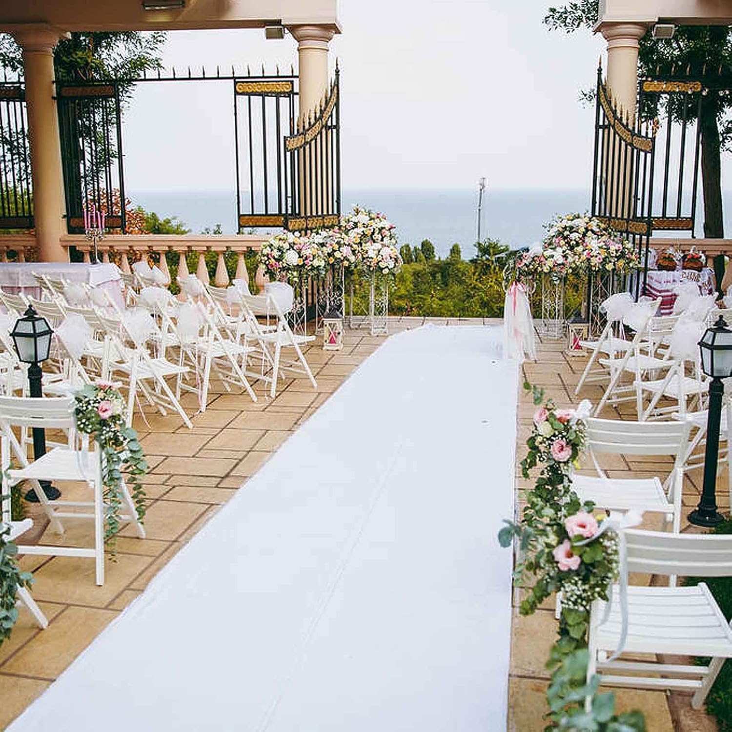 White Wedding Aisle Runner for Indoor and Outdoor Events