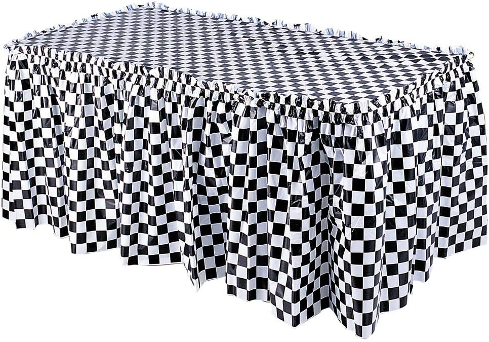 Andersons Black and White Checkered Banquet Roll 1950s Style