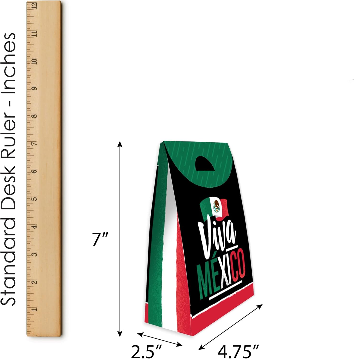 Big Dot of Happiness Viva Mexico Party Favor Bags Set of 12