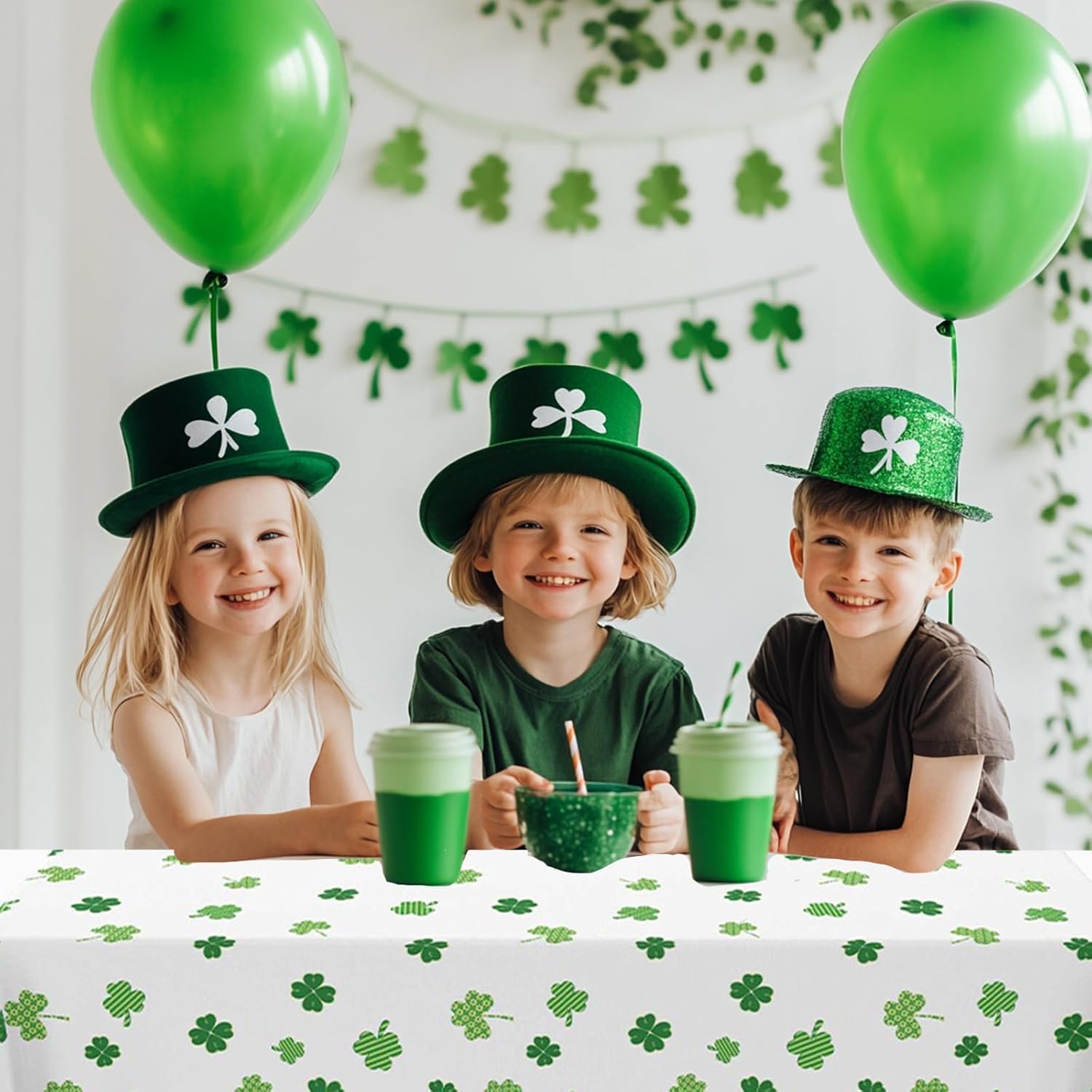OQOQ St Patricks Day Tablecloth 3 Pack 54x108 Inches