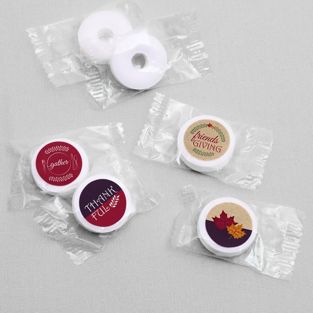 Friendsgiving Candy Sticker Favors 108 Stickers Sheet