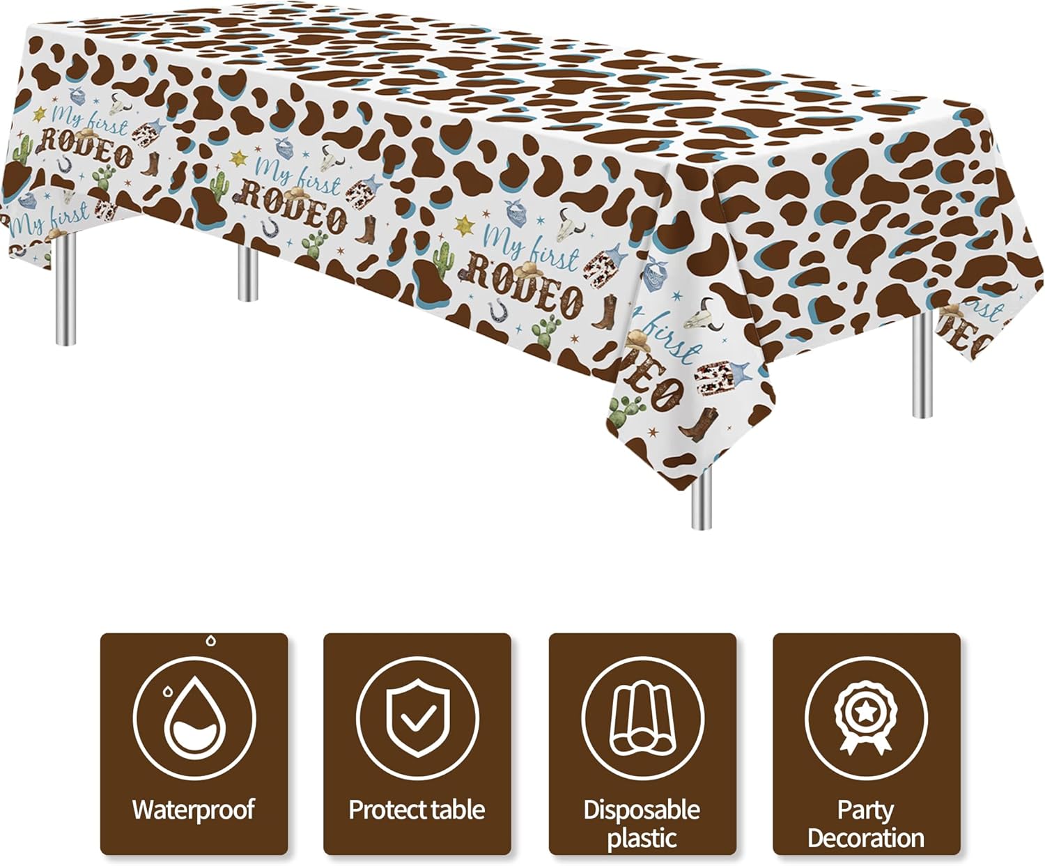 My First Rodeo Birthday Party Tablecloth Set