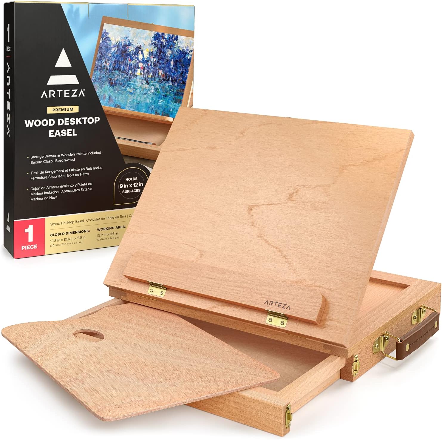 ARTEZA Tabletop Easel with Drawer and Palette