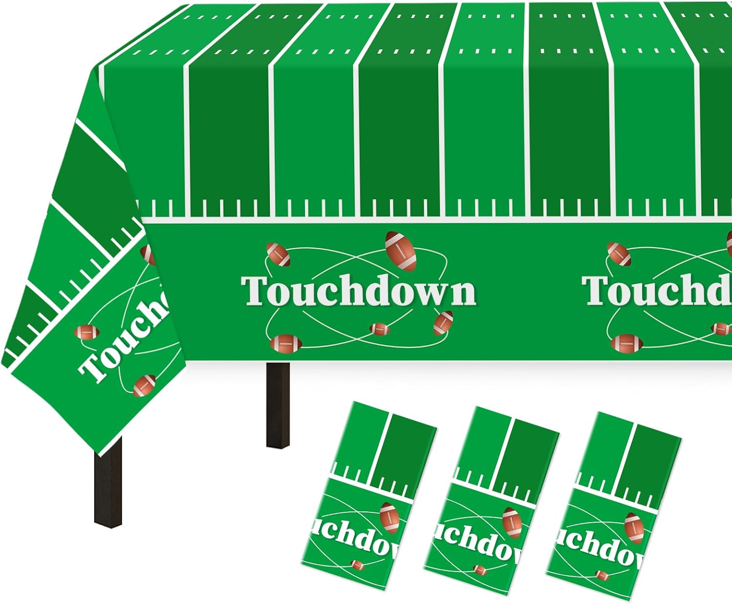 Childom Football Tablecloth 3 Pack 54x108 Inches