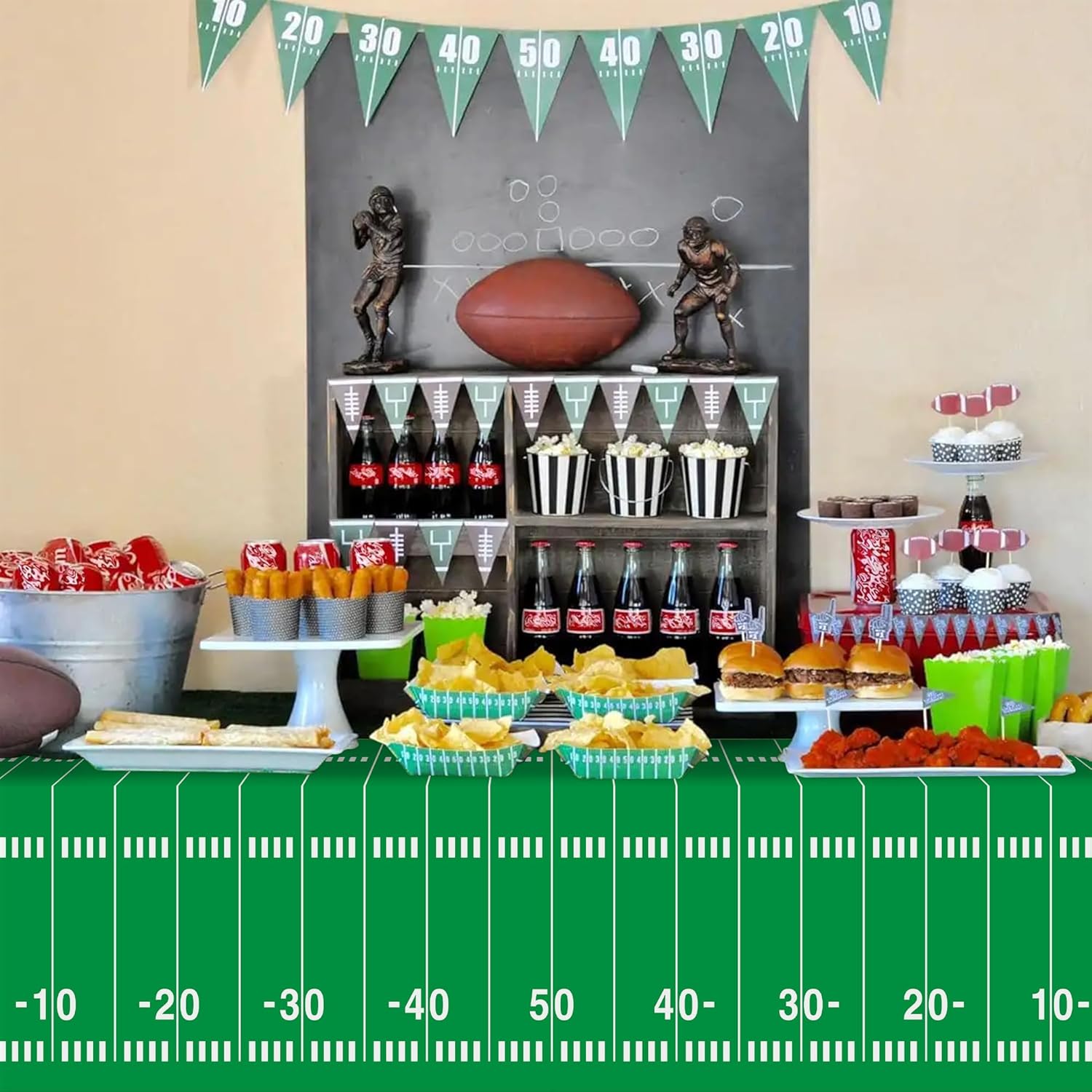 Football Party Decorations 54 X 108 Inch Tablecloth 3 Pack