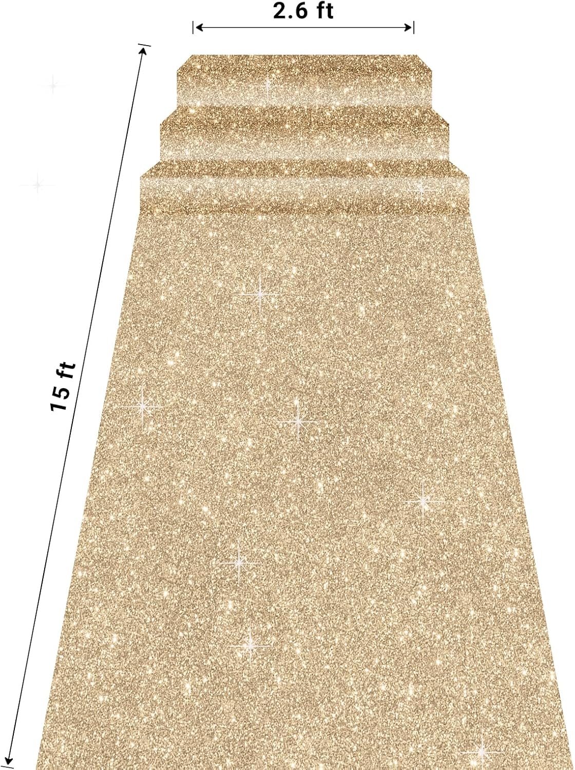 Glitter Carpet Runner for Events - 26FTx15FT