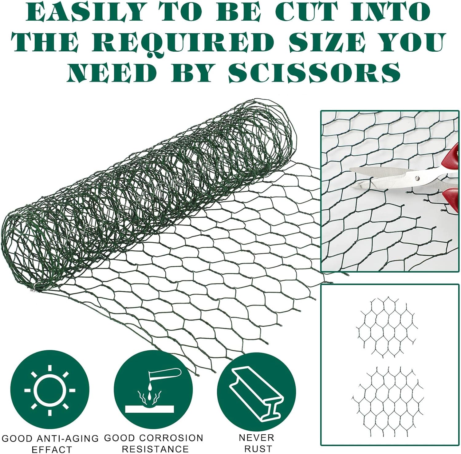 Amylove 2 Pack Chicken Wire for Floral Arrangements 06 Inch