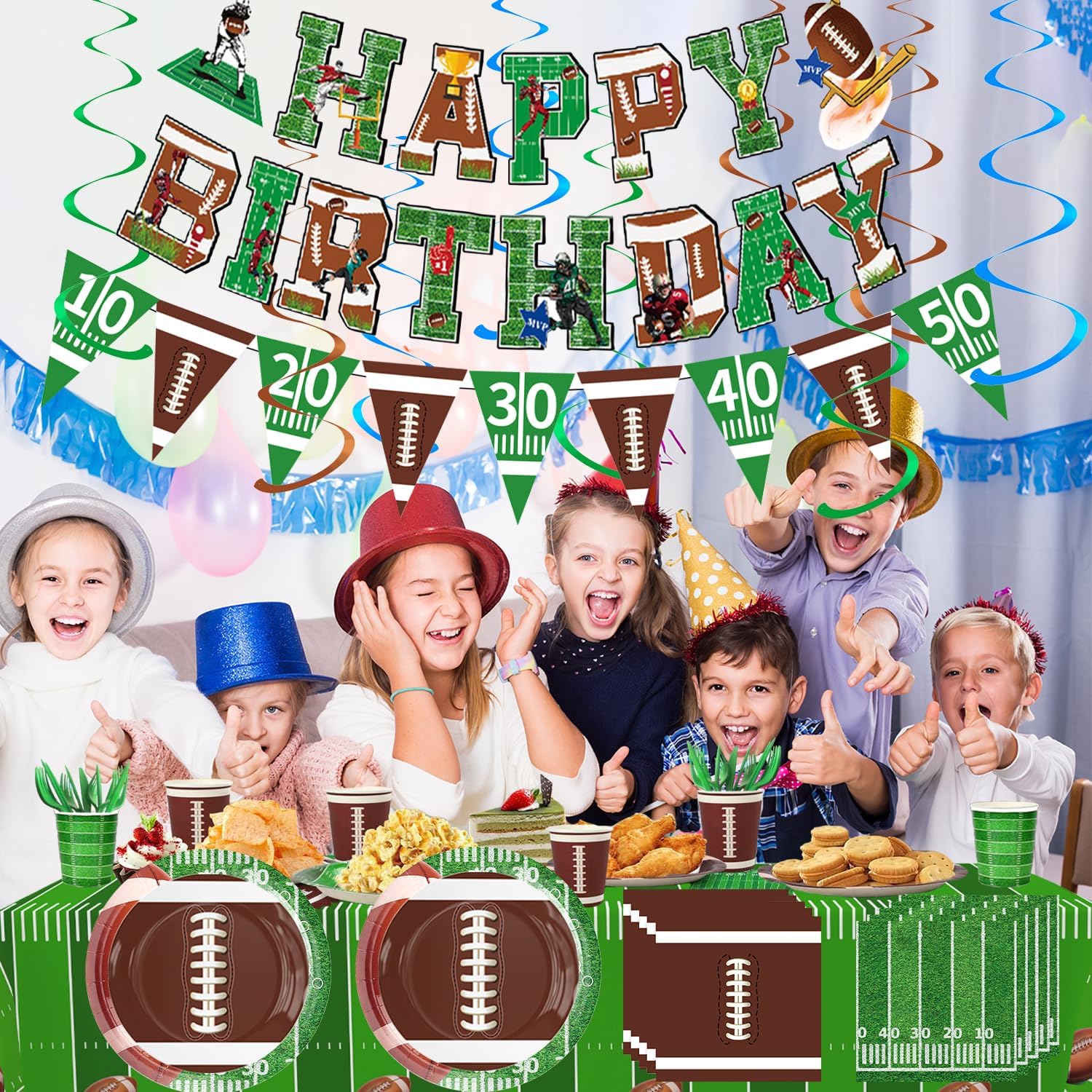 Football Themed Party Set for 24 Guests