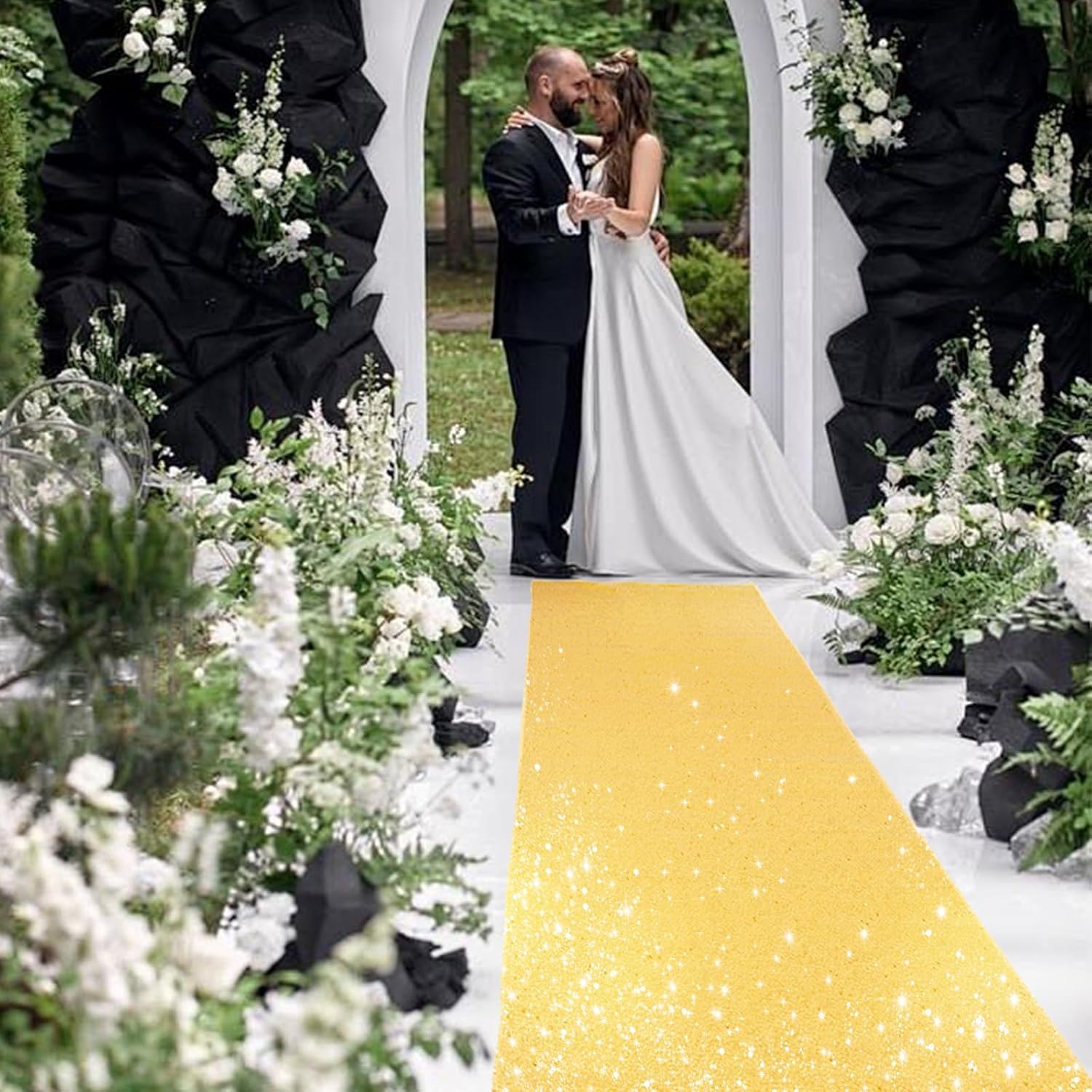 PartyDelight Gold Sequin Aisle Runner 2ft x 15ft