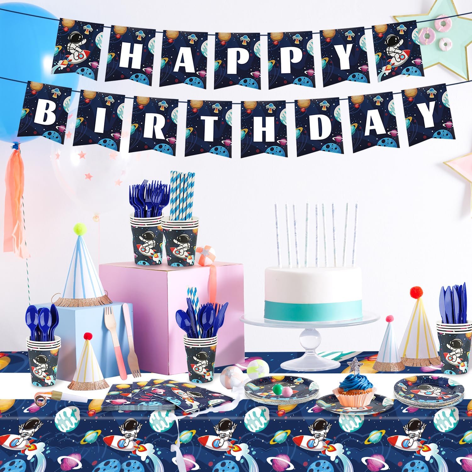 194PCS Outer Space Birthday Party Supplies Set