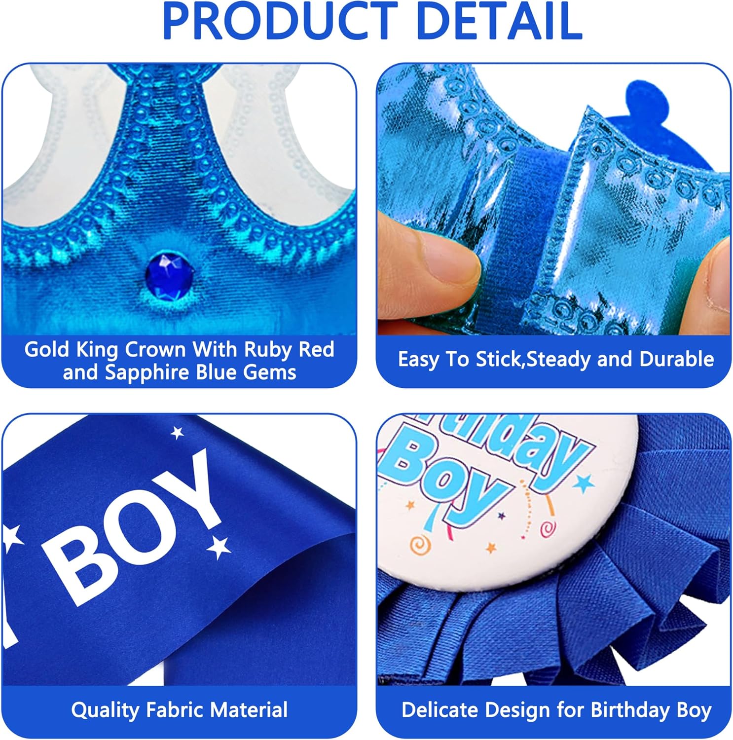 Blue Gamer 8th Birthday Decor Set for Boys