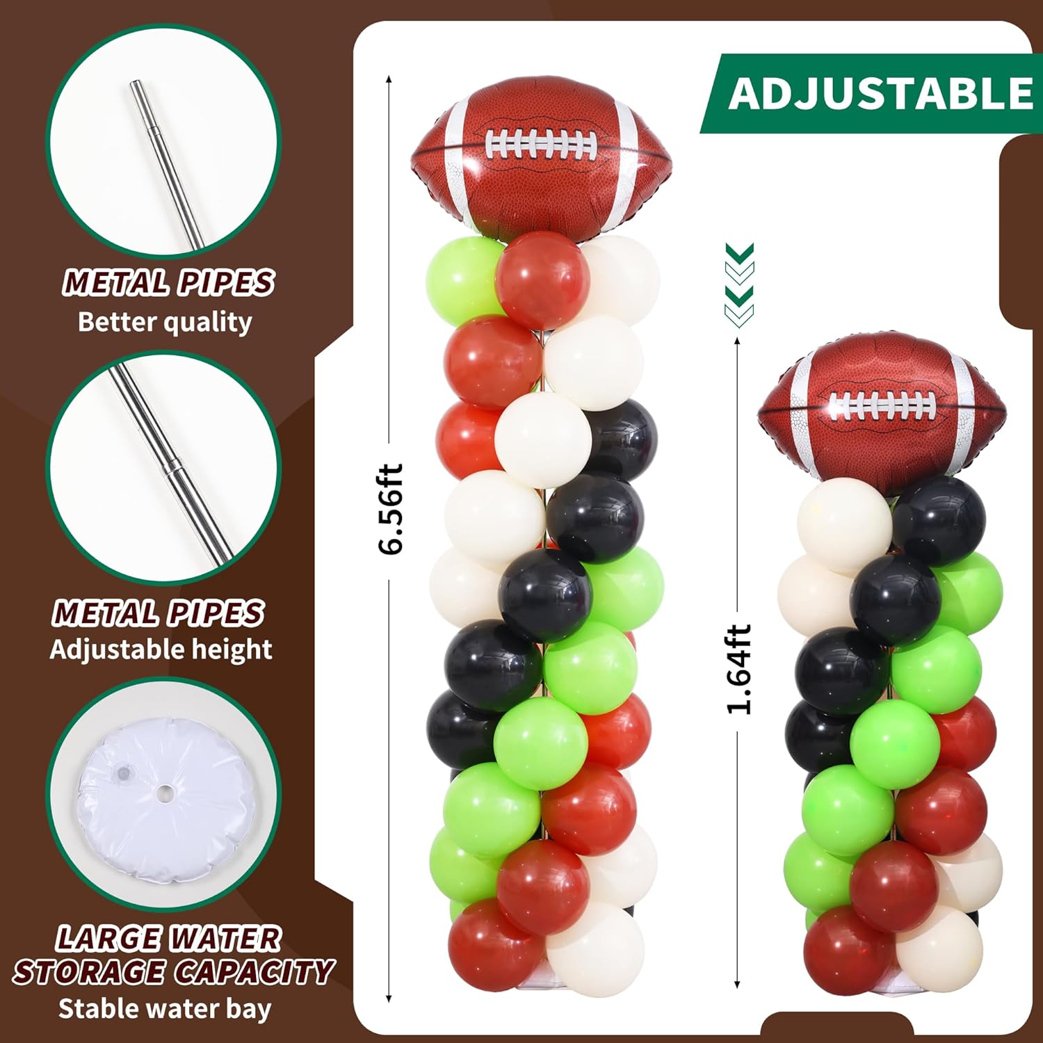 Football Balloon Column Stand Kit 2 Sets